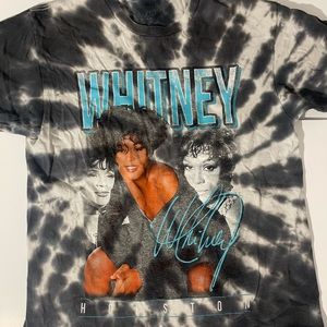 Men’s Tie dye Whitney Houston t shirt